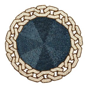 Elegant & Luxurious Glass Beaded Placemat Everyday Use Side <b>Table</b> <b>Mat</b> With Chains Perfect Wedding Parties & New Year Gift - Product Image 1