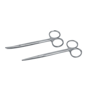 Tijera Manual para Estrabismo, Instrumento Quirúrgico Recto/Curvo, Mango de Anillo de Acero Inoxidable de 4-4,5 Pulgadas (10-11,5 Cm) - Product Image 2