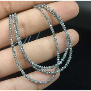 Perles de diamant facettées rondes gris foncé naturelles à 100 %, qualité AAA+, certifiées IGI, bonnes finitions pour la fabrication de bijoux - Product Image 3