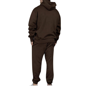 2025 <b>New</b> Design Custom Two-Piece Fleece Sports Joggers Oversized Men's Tracksuits Solid Color for Puff Print for Winter Season - Product Image 6