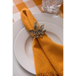 Anillo de Servilleta de Latón con Acabado Dorado en Forma de Hoja de Otoño, Decoración Elegante para Mesa de Restaurantes, Hoteles y Hogar, Decoración de Comedor de la India - Product Image 3