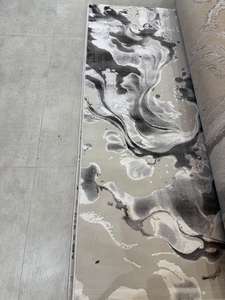 Alfombra Moderna Adiva, Rectangular, Jacquard, Hecha a Máquina, de Polipropileno, Yute y Poliéster, Tejida, de Pelo Alto, Gruesa, Resistente a las Manchas, Abstracta - Product Image 4