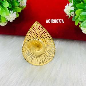 Elegante anillo clásico de un gramo chapado en oro rosa Diseño único de forma de flor Los mejores precios en línea para joyería de moda - Product Image 2
