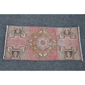 Classique Rose Marron 1.4 X 2.8ft Laine Tapis Turc Patchwork Conception pour Salon Chambre pour Adolescents Rectangle Couloir Latex - Product Image 3