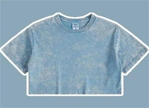 ผู้หญิงแฟชั่นLuxury Designerเสื้อยืดขายส่งโลโก้ที่กําหนดเองพิมพ์เสื้อยืดขนาดใหญ่กรดหินล้างวินเทจสตรีCropped Tee - Product Image 5