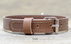 ปลอกคอสุนัขหนังพรีเมี่ยมหรูหราหรูหรากระดุมแข็งดีไซน์เรียบง่ายสุนัขขนาดใหญ่ขนาดเล็กทนทานระบายอากาศได้ดีเป็นมิตรกับสิ่งแวดล้อม - Product Image 2