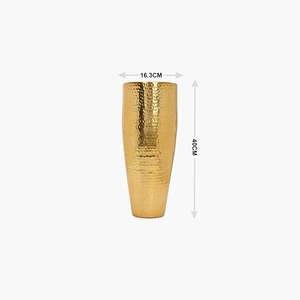 Venta al por mayor de 9 pulgadas de alto de flores florales vintage jarrón de aluminio moderno de lujo Hogar y boda decoración maceta - Product Image 5