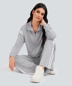 Conjunto Deportivo para Mujer, Sudadera con Capucha y Pantalones Deportivos, Poliéster, Cierre de Cremallera, Unisex, Ropa Deportiva - Product Image 6