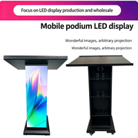 Pupitre de conférence numérique intelligent portable avec écran LED intégré pour intérieur, idéal pour les concerts et les événements.
