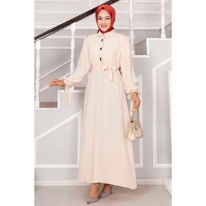 Vestido Hijab elegante de verano con diseño de piedra medio abotonado para niños y niñas tela Abaya de lujo al por mayor para Mujeres Musulmanas - Product Image 2