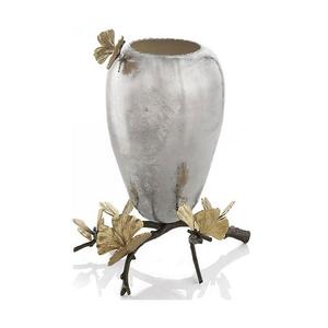 Juego de dos floreros de aluminio de color plateado, forma y tamaño personalizados, florero para la decoración de la sala de estar - Product Image 2