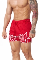 Pantalones Cortos Deportivos para Hombre, Estilo Americano, para Correr, Baloncesto, Entrenamiento, Playa, Fitness, 100% Poliéster, Color Sólido, con Cordones, Secado Rápido