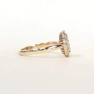 Joyería hecha a mano personalizada, anillo de compromiso de diamantes cultivados en laboratorio, anillos de joyería de oro de 10K/ 14K/ 18K para mujer, anillos de diamantes - Product Image 3