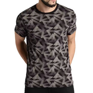 Prix d'usine T-shirt pour homme à manches courtes à col rond personnalisé en sublimation écologique à séchage rapide 300 GSM en gros - Product Image 1