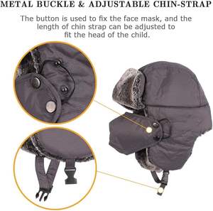 Chapeau de trappeur en fausse fourrure pour hommes coton chaud casquette de chasse oreille rabat chapeau chapeau d'hiver - Product Image 2