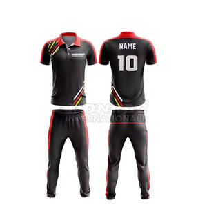 Precio al por mayor, uniforme de cricket, ropa para adultos, logotipo personalizado, transpirable, conjuntos impresos, 100% poliéster, uniforme deportivo para hombres - Product Image 1