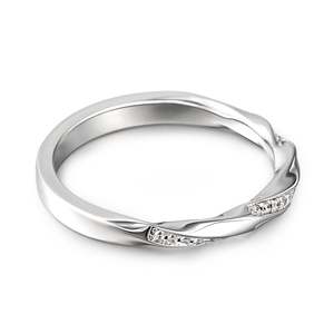 แหวนหมั้นทรงเรขาคณิตเงินแท้ชุบโรเดียม Jeulia Love Entwined - Product Image 2