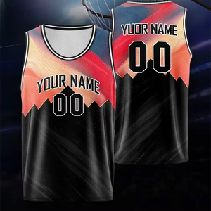 Nouveauté, maillot de basket-ball sans manches sur mesure de qualité supérieure, taille plus, personnalisation de l'impression, motif, 100% pur, séchage rapide - Product Image 4