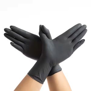 Gants jetables en nitrile bleu sans poudre anti-coupures et antidérapants en nitrile bleu noir sans poudre - Product Image 3