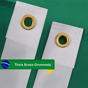 Banderas de EE. UU. TOP FLAGSINC, Bandera de Brasil 3x5 pies, Estrellas Bordadas, Rayas Cosidas, Banderas Resistentes para Exteriores con Dos Ojales de Latón Grueso, 350g - Product Image 5