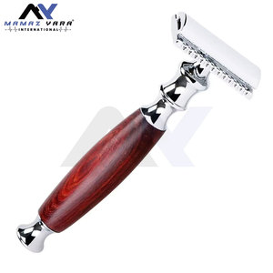 Maquinilla de Afeitar de Seguridad de Doble Hoja Más Vendida, Mango de Madera, Maquinilla de Afeitar Premium, Afeitado Suave y Completo, Diseño Clásico - Product Image 3