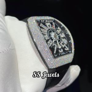 Montre mécanique de luxe unisexe en acier inoxydable Verre glacé Diamant Moissanite VVS Personnalisé Sport Affaires Simple 20mm 41mm - Product Image 3