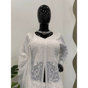 Prêt à Porter Broderie Traditionnelle Indienne Travail Salwar Kameez avec Elegant Work & Dupatta avec Pent - Product Image 2