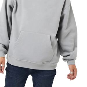 Sweat à capuche oversize pour homme, 80% coton, 20% polyester, épaules tombantes, encolure croisée, ourlet côtelé, poignets côtelés, style élégant et décontracté - Product Image 4