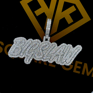 Pendentif Hip Hop personnalisé avec lettre, Personnalisez votre lettre, Pendentif numéro Hip Hop pour homme, Pendentif Moissanite, Bijoux Hip Hop Ice Out - Product Image 4