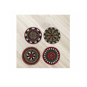 Nouveauté : Sous-verres ronds à perles pour boissons, lot de 4, sous-verres décoratifs pour bar, sous-verres pour table, sous-verres pour café et table de cuisine - Product Image 6