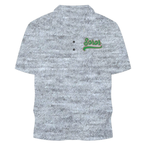 Polo Heather Grey 08 para Hermandad Griega, Rosa y Verde, Ropa Casual y Elegante para Mujeres Universitarias - Product Image 5