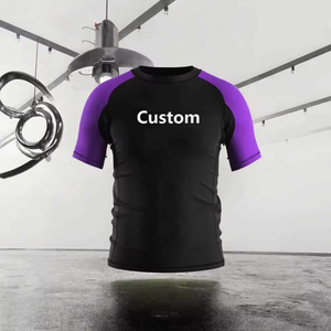 Men's Brazilian Jiu Jitsu MMA Rash Guard Uniform Stretchy <b>Grappling</b> and Boxing Clothes with Shorts BJJ Training Gear - Product Image 6