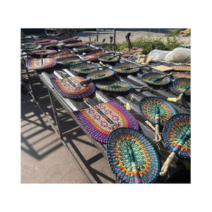 พร้อมที่จะส่งพัดลมหญ้าทะเลที่ยั่งยืนทำด้วยมืออย่างหมดจดสำหรับการเคลื่อนที่ของอากาศตามธรรมชาติและปาร์ตี้ธีมเขตร้อน - Product Image 4