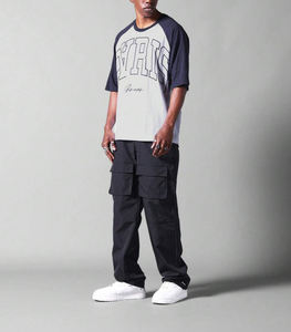 Qelonto Vintage Men's <b>T</b>-<b>Shirt</b> 100% Cotton 240 Gsm Oversized Heavy <b>Raglan</b> Sleeves Knitted Fabric Custom OEM Eco-Friendly Unisex - Product Image 3