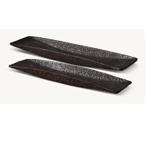 Plateau de conception en métal de forme unique de vaisselle de qualité supérieure plateaux de service de dîner de nourriture avec des tailles 7x15x7.5 pouces - Product Image 5