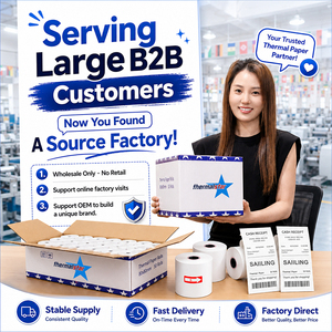 ผู้ผลิตม้วนกระดาษความร้อนสำหรับเครื่องพิมพ์ขนาดเล็ก 2/14*50 ม้วน 57*50 มม. กระดาษความร้อนสำหรับเครื่องพิมพ์ขนาดเล็ก 57*30 มม. - Product Image 6