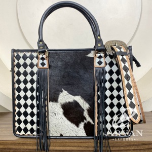 กระเป๋าโท้ทหนังลายตารางหมากรุกสำหรับผู้หญิง, กระเป๋าแฟชั่นแบบพกพาสำหรับใส่แล็ปท็อปกระเป๋าถือสำหรับผู้หญิงทุกวัน - Product Image 1