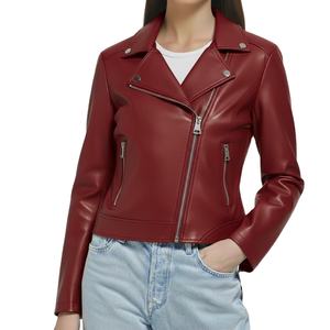 Fit <b>Winter</b> Jacket Custom Design New Style Genuine Real Leather Premium Plain Stand Collar Zipper Closure Size All Luxury <b>Women's</b> - Product Image 2