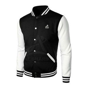 Chaquetas Varsity para Hombre 2025 de Alta Calidad con Logotipo Personalizado Impreso en la Parte Delantera, Cuello Alto, Impermeables, Transpirables, de Lana/Poliéster, Ecológicas - Product Image 2