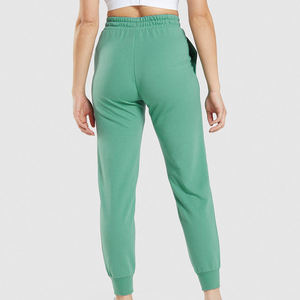 Pantalones de chándal informales de cintura alta con cierre de cintura elástica Pantalones de joggers holgados de pierna ancha delantera plana con bolsillo - Product Image 3