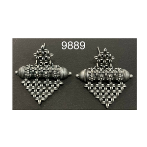 Joyería oxidada Jhumka indio Boho joyería India oxidada Afghani Navratri Diwali Festival de plata alemán Punjabi verde - Product Image 2