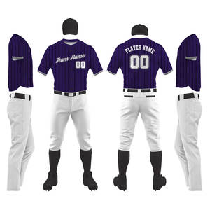 Nueva llegada 2024 poliéster personalizado propio logotipo uniformes de béisbol al por mayor OEM servicios directos de fábrica uniformes de béisbol - Product Image 1