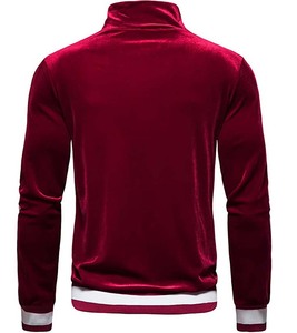 Haute qualité hommes 2 pièces pleine fermeture éclair survêtements velours épaississement tenue décontractée Fitness vêtements de sport ensembles de survêtement - Product Image 4