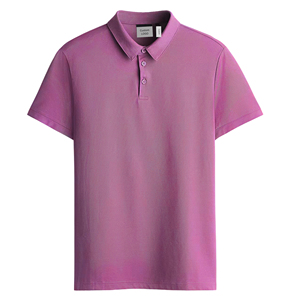Polo en coton de haute qualité, couleur personnalisée, pour homme, décontracté, uni, manches courtes, coupe classique, rose. - Product Image 1