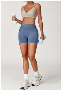 Taille haute femmes Yoga Shorts été doux respirant été serré Biker Shorts tenue de sport Gym Fitness shorts pour femmes - Product Image 5