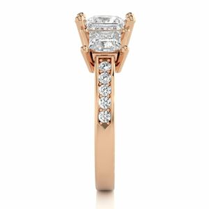Anillo de diamantes de princesa y corte redondo - Product Image 3