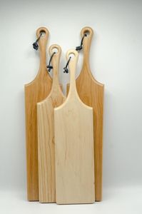 Planche à découper en bois massif naturel avec logo personnalisé, vente en gros, durable, longue poignée, planche à fromage, écologique, ensemble de blocs à découper pour la cuisine - Product Image 4