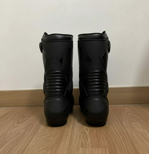 High Quality Genuine Leather Mid-Calf Waterproof Motorbike Shoes with Canvas <b>Upper</b> New Design Outdoor Use - Product Image 4