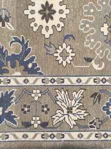 Decoración del hogar Oushak alfombra hecha a mano gris Floral 8x11 sala de estar corredor felpudo conjuntos 1 pieza estilo persa de alta calidad - Product Image 5