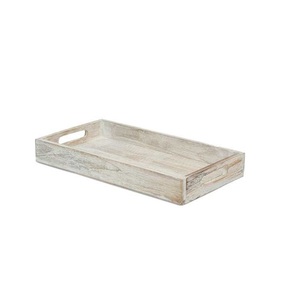 Plateau de service en bois peint avec design artistique et touche vintage idéal pour les cadeaux ou les expositions festives à la maison - Product Image 3